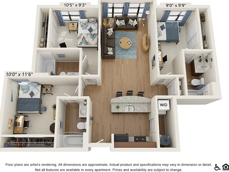 3 Bedroom 3 Bathroom D 3 Bedroom 3 Bathroom D