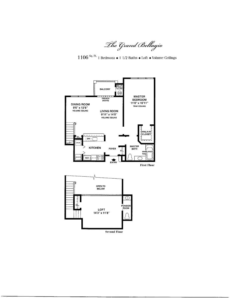 Floor plan $3.09/sq.ft. - Grand Bellagio