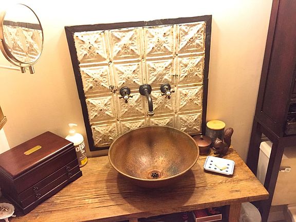 Custom copper vessel sink