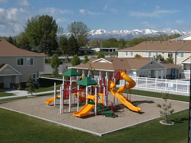 Play Areas, Pool and Basketball Court