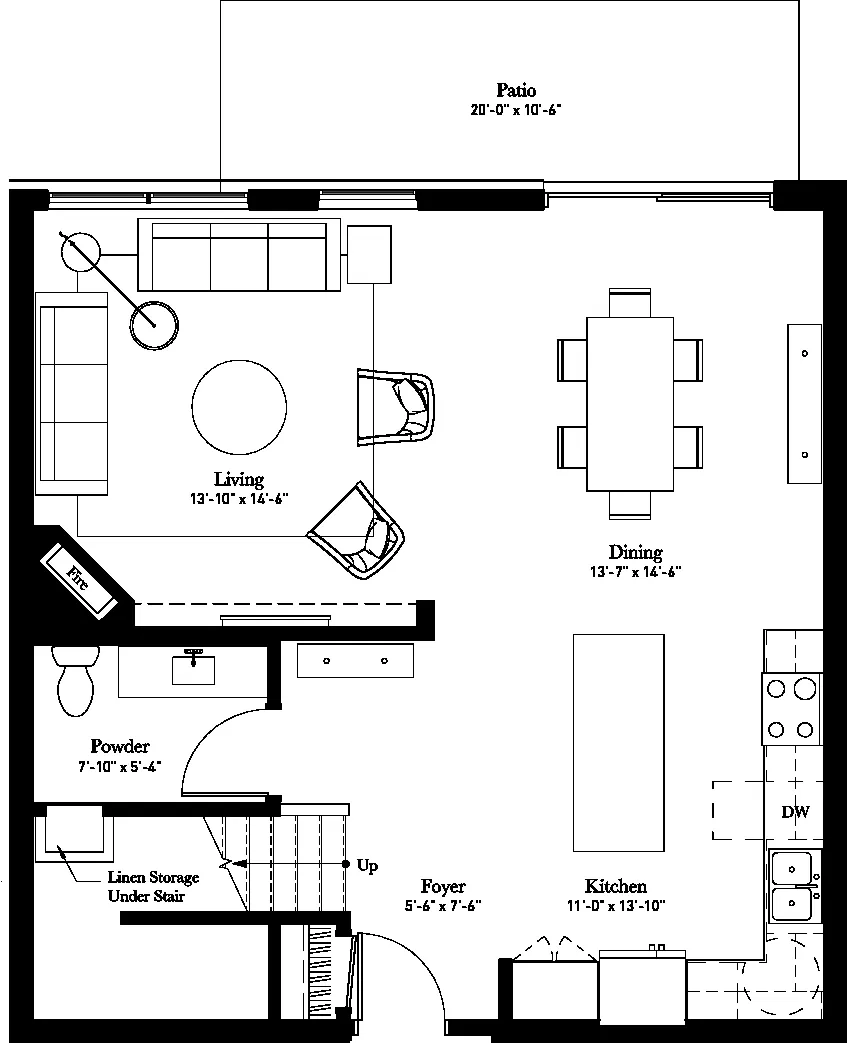 Floor plan Signature Indigo Town Home (TH2s)