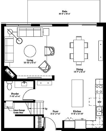 Floor plan Signature Indigo Town Home (TH2s)