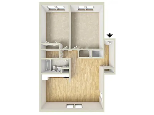 Floor plan Two Bedroom