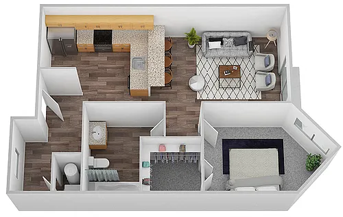 Floor plan 1X1 A