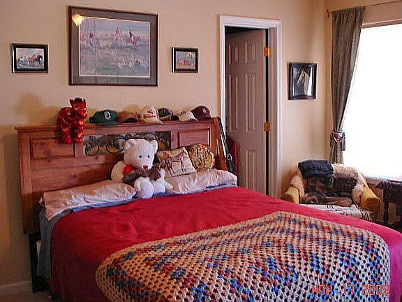 Master bedroom with walk-in closet