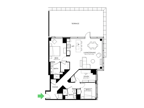 Floor plan C59 | 3 Bed | 2 Bath
