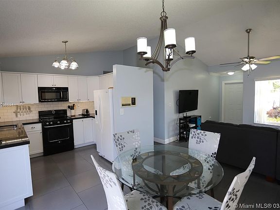 Open concept dining-living room.