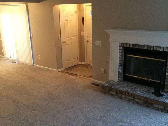 Entrance, Sliding door to patio and fireplace