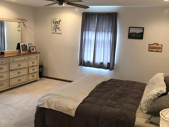 Large master bedroom with walk in closet.