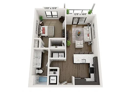 Floor plan A1B