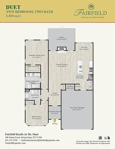 Floor plan SPARROW Townhouse Two Bedroom Plus Garage