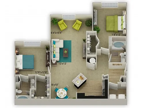 Floor plan Cumberland w/Sunroom
