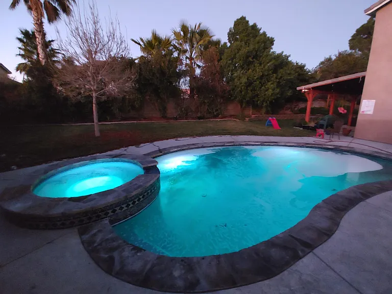 Pool at dusk