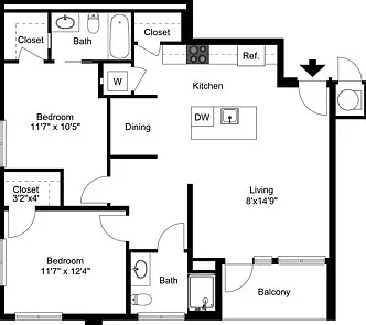 2 Bedroom B 2 Bedroom B