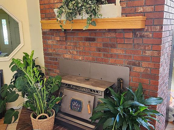 Blaze King Fireplace in Family Room/Kitchen