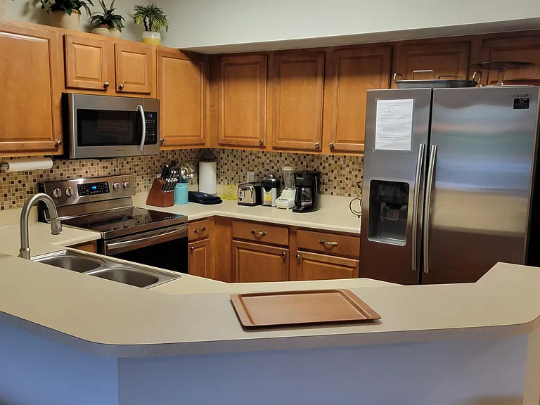 Modern kitchen with all stainless steel appliances