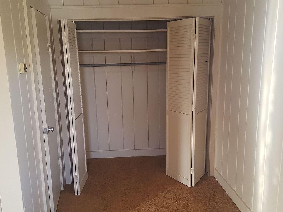 Decent size closet with folding doors.