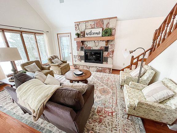 Living Room and Fireplace