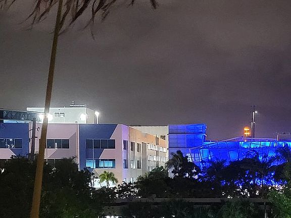 Night view from balcony