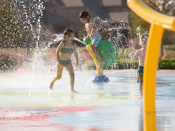 You and your family will enjoy a sunny afternoon at the splash pad.