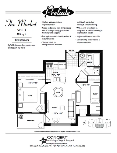 Floor plan 2 Bedroom 2 Bed 1 Bath