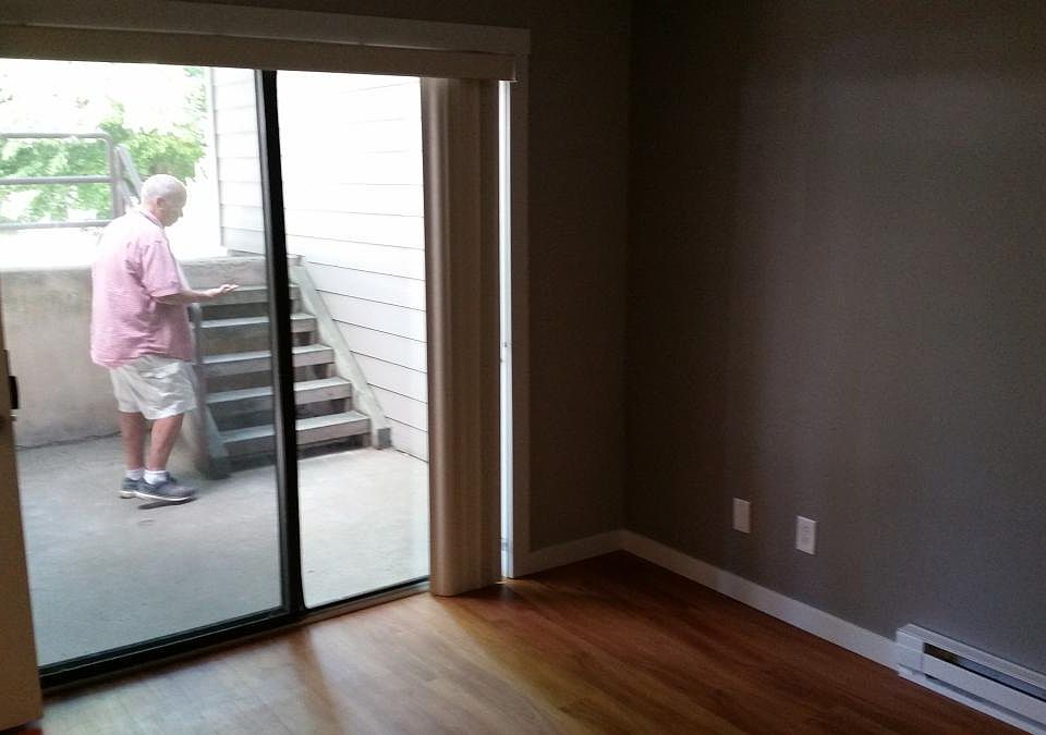 Bedroom sliding glass door