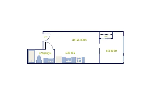 Floor plan 1X1 F