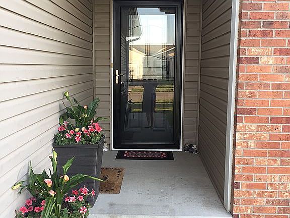 Front door and stairs