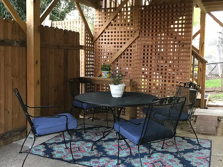 Patio with furniture