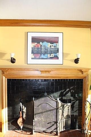 Living room fireplace