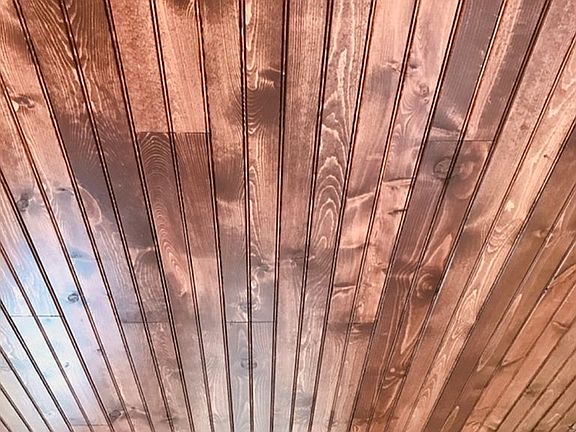 New Wood Ceiling Stained 