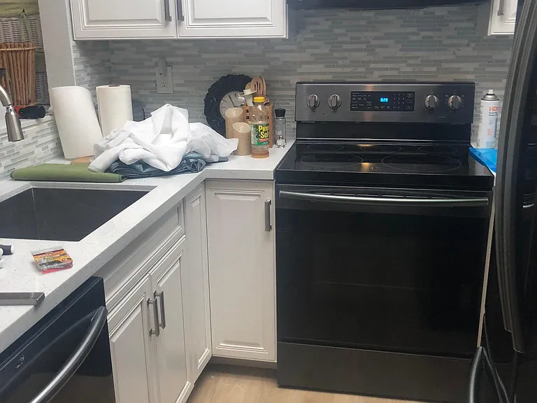 Dishwasher and deep sink with new faucet