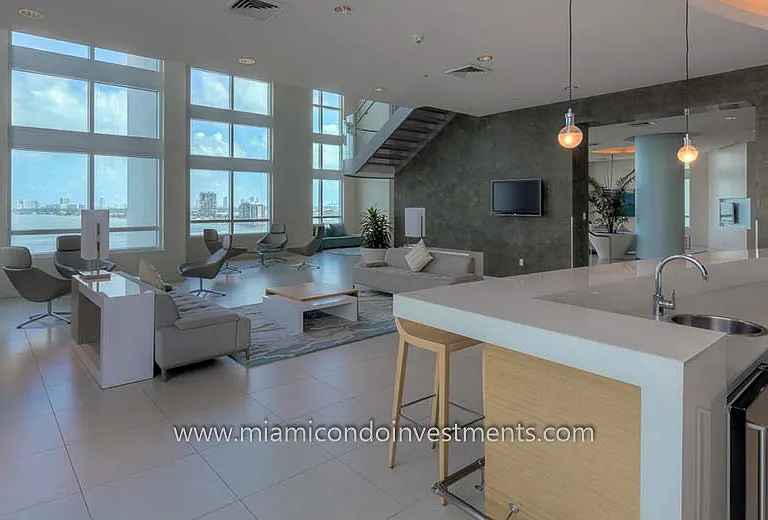Common workspace and party space with beautiful ocean views!