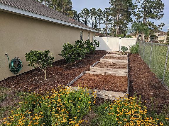 Raised bed garden area