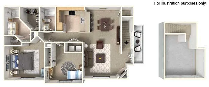 Floor plan PLAN B + 1 Car Garage