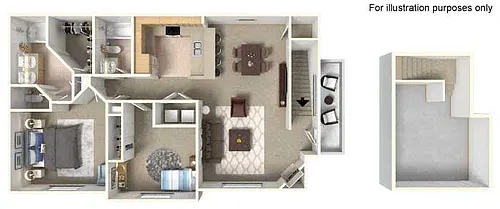 Floor plan PLAN B + 1 Car Garage
