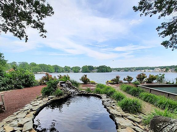 fish pond over looking lake