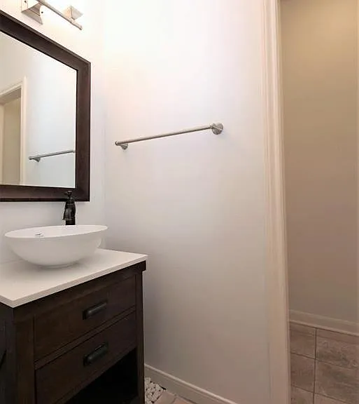 Downstairs powder restroom