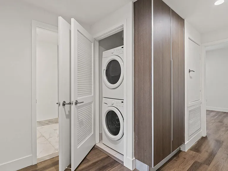 In-Suite Washer & Dryer and Cabinet Storage