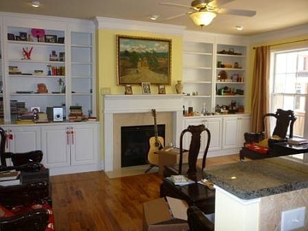 Built-in Bookcases (Wall repainted off-white)