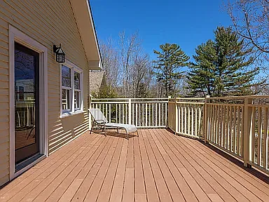 upstairs deck off front of house