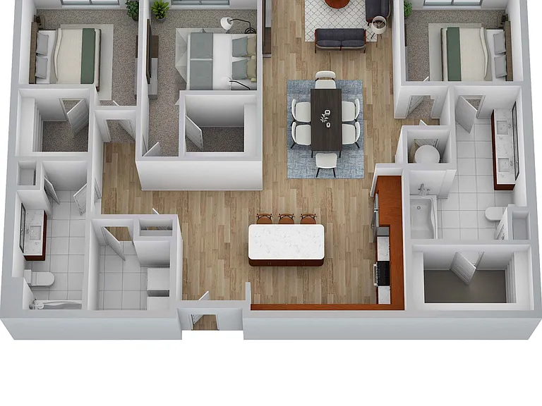 3 Bedroom | 2 Bath | 1350 SF 3 Bedroom | 2 Bath | 1350 SF