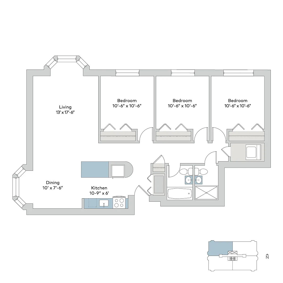 Floor plan 1400-3B201
