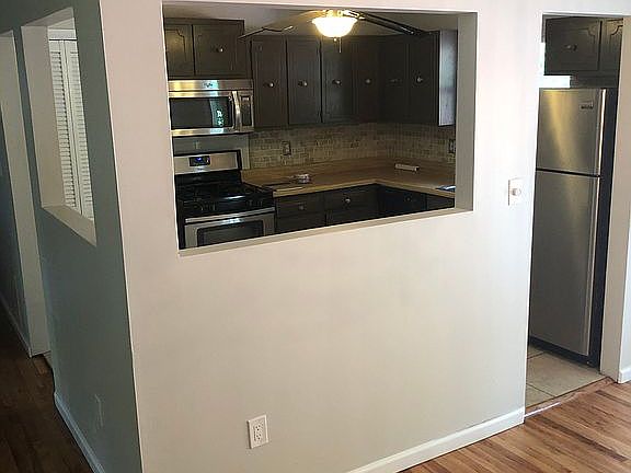 Kitchen open to dining