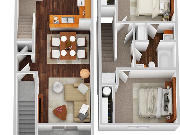 Townhome apartment plan