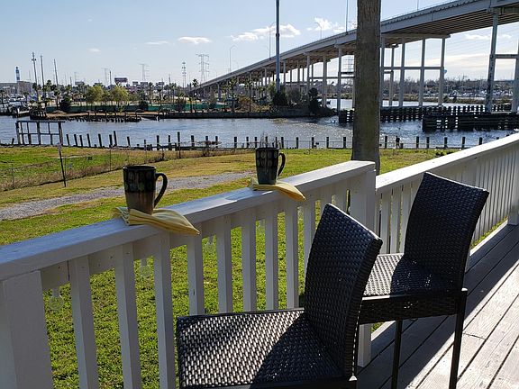 Relax on the deck. Greet the sunrise with your favorite cup.