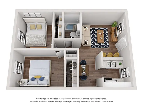 Floor plan 2 Bed/ 1 Bath