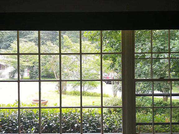Looking out living room door