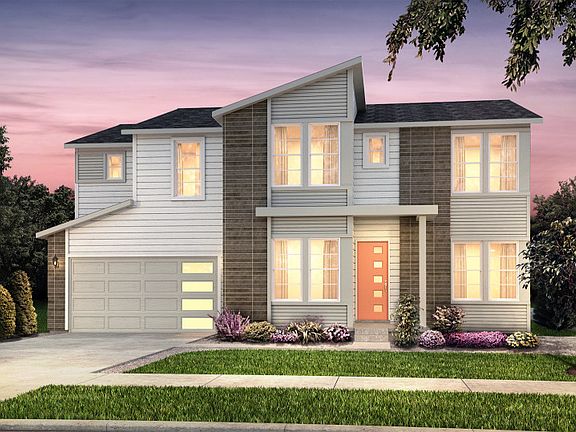 Elevation C boasts a clean, minimalistic design with angular structures, brick accents, and a stylis