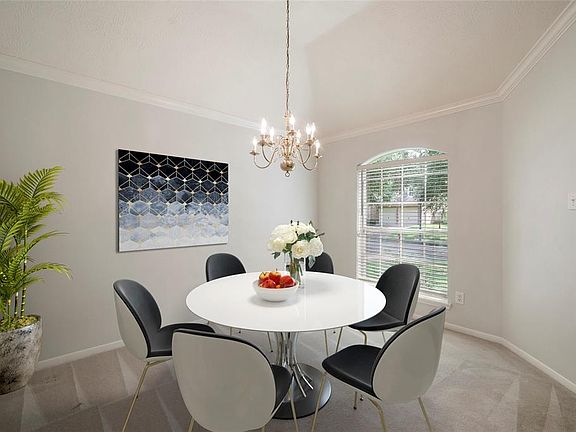 Virtually staged Dining Room